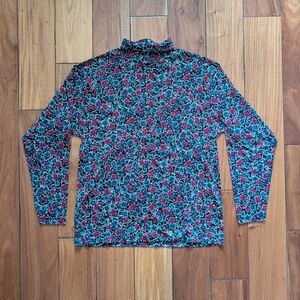 L.L. Bean Vintage Floral Turtleneck (L)